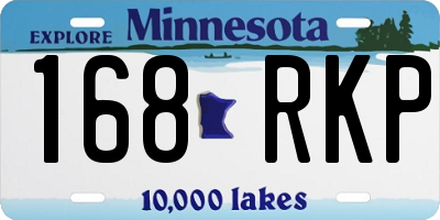 MN license plate 168RKP