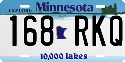 MN license plate 168RKQ