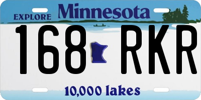 MN license plate 168RKR