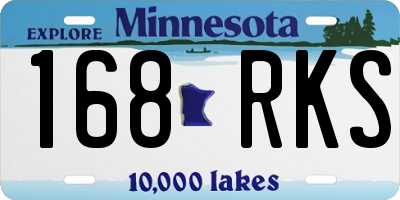 MN license plate 168RKS
