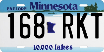 MN license plate 168RKT