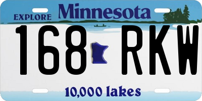 MN license plate 168RKW