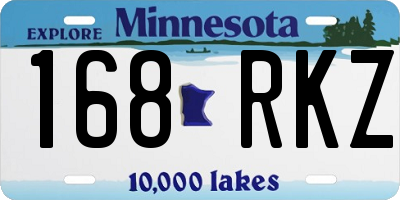 MN license plate 168RKZ