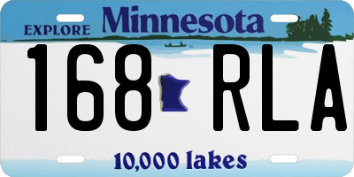 MN license plate 168RLA