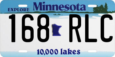 MN license plate 168RLC
