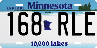 MN license plate 168RLE