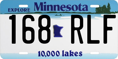 MN license plate 168RLF