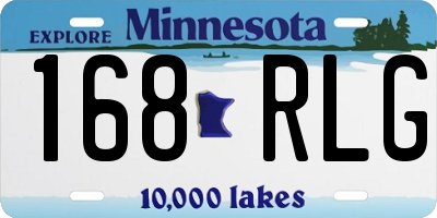 MN license plate 168RLG