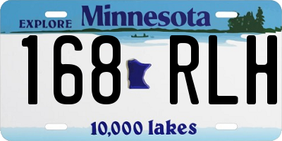 MN license plate 168RLH