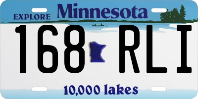 MN license plate 168RLI