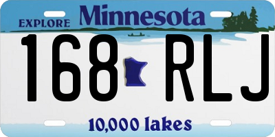 MN license plate 168RLJ