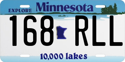 MN license plate 168RLL