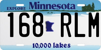 MN license plate 168RLM