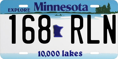 MN license plate 168RLN