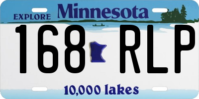MN license plate 168RLP