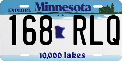 MN license plate 168RLQ