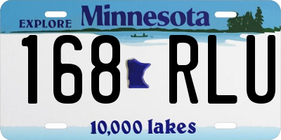 MN license plate 168RLU
