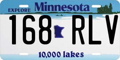 MN license plate 168RLV