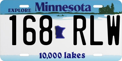 MN license plate 168RLW