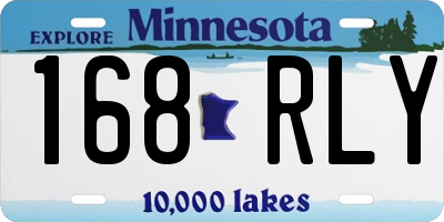MN license plate 168RLY
