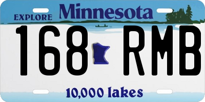 MN license plate 168RMB