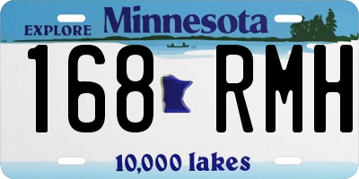 MN license plate 168RMH