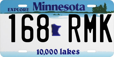 MN license plate 168RMK