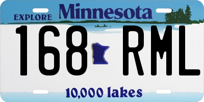 MN license plate 168RML