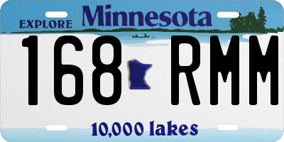 MN license plate 168RMM