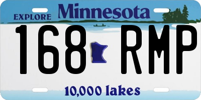 MN license plate 168RMP
