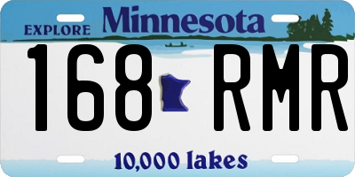 MN license plate 168RMR