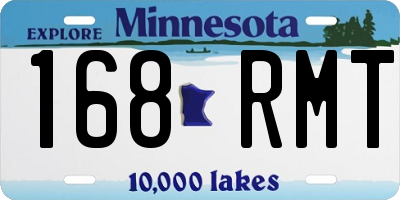 MN license plate 168RMT