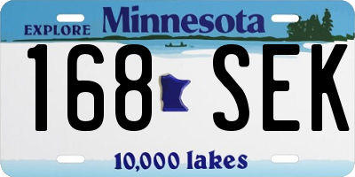 MN license plate 168SEK