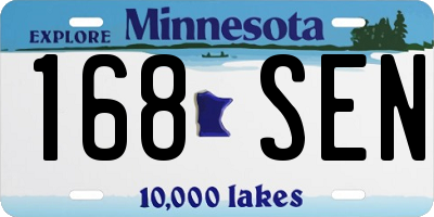 MN license plate 168SEN