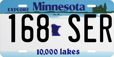 MN license plate 168SER