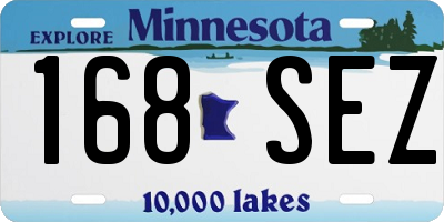 MN license plate 168SEZ