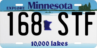 MN license plate 168STF