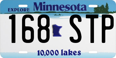 MN license plate 168STP