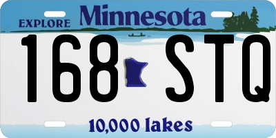 MN license plate 168STQ