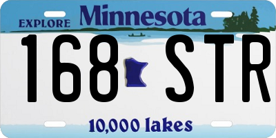 MN license plate 168STR