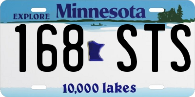 MN license plate 168STS
