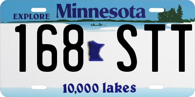 MN license plate 168STT