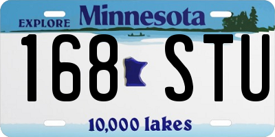 MN license plate 168STU