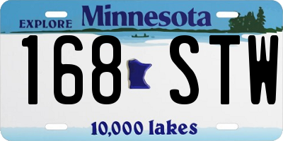 MN license plate 168STW