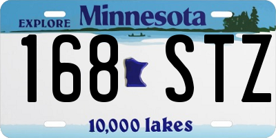 MN license plate 168STZ