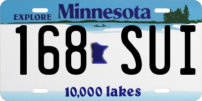 MN license plate 168SUI