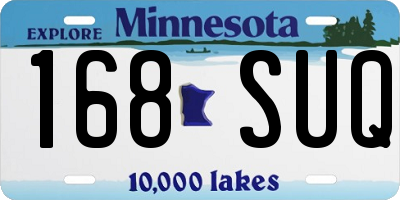 MN license plate 168SUQ