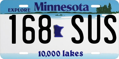 MN license plate 168SUS