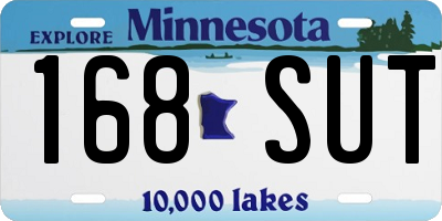 MN license plate 168SUT