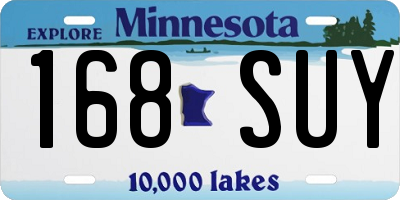 MN license plate 168SUY